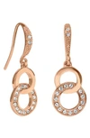 ADORE INTERLOCKING RING DROP EARRINGS,5448619