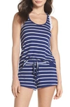 Honeydew Intimates All American Lace Trim Short Pajamas In Midnight Moon Stripe