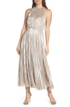 JILL JILL STUART PLEATED METALLIC DRESS,461966