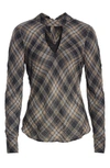 VERONICA BEARD WADE METALLIC PLAID TOP,18093184609