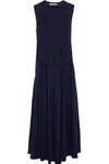 AUTUMN CASHMERE AUTUMN CASHMERE WOMAN CASHMERE MIDI DRESS NAVY,3074457345619597369