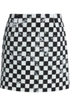 MARC JACOBS WOMAN COTTON, WOOL AND SILK-BLEND MINI SKIRT BLACK,GB 7668287965649017