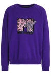 MARC JACOBS SEQUINED EMBROIDERED FRENCH COTTON-TERRY SWEATSHIRT,3074457345620259365