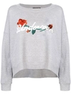 UNDERCOVER EMBROIDERED CURVED HEM SWEATSHIRT