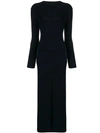 JACQUEMUS SIDE SLIT FITTED DRESS