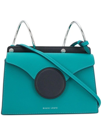 Danse Lente Phoebe Mini Color-block Textured-leather Shoulder Bag In Blue