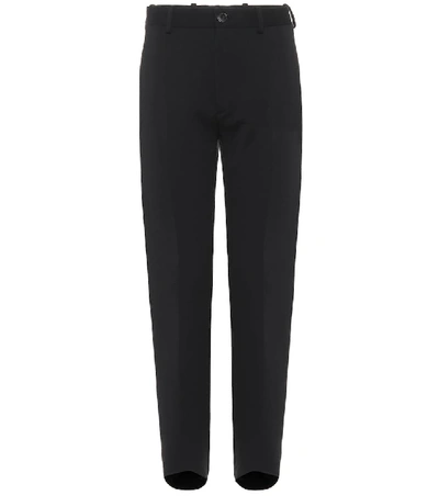 Balenciaga High-rise Straight-leg Pants In Black