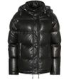 SAINT LAURENT LEATHER DOWN JACKET,P00342541