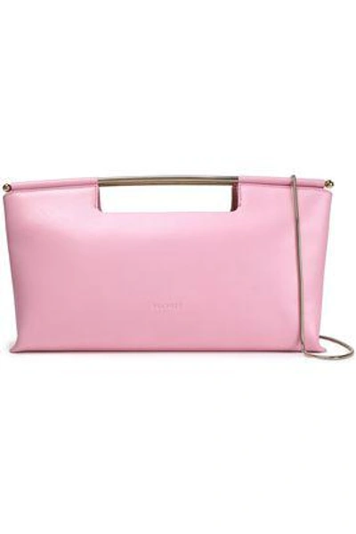 Delpozo Concept Leather Clutch In Baby Pink