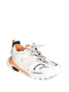 Balenciaga Track Low-top Sneakers In White Orange