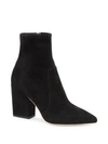 Loeffler Randall Isla Suede Chunky-heel Boots In Black