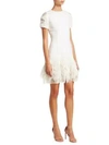 JONATHAN SIMKHAI Wool-Blend Macramé Mini Dress