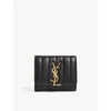 SAINT LAURENT VICKY QUILTED LEATHER WALLET