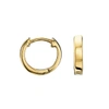 Lily & Roo Small Solid Gold Plain Huggie Hoop Earrings