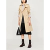 BURBERRY PROTECTIVE WOMENS BEIGE THE KENSINGTON HERITAGE CHECK-LINED COTTON-GABARDINE TRENCH COAT
