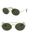RAY BAN RB3847 52MM OVAL SUNGLASSES,400099565069