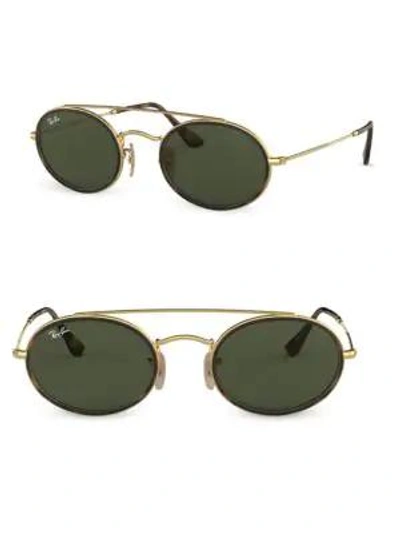 Ray Ban Rb3847 52mm Oval Sunglasses In Gold