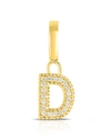 ROBERTO COIN 18K GOLD & DIAMOND LETTER D CHARM,PROD216020054