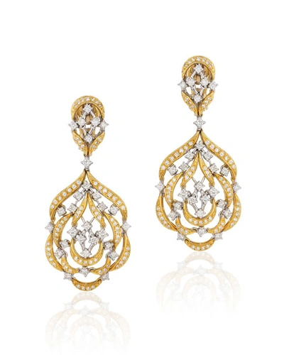 Andreoli 18k Gold Diamond Dangle Earrings