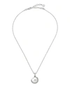 MAJORICA 12MM PEARL & CUBIC ZIRCONIA PENDANT NECKLACE,PROD215380061