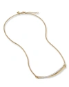 DAVID YURMAN CROSSOVER BAR NECKLACE WITH DIAMONDS IN 18K GOLD, 1.7MM, 16-17"L,PROD216030003