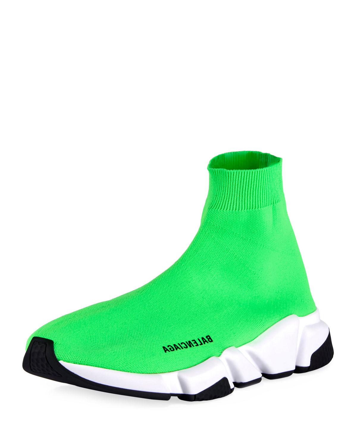 balenciaga socks lime green