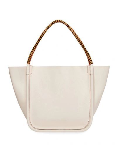 Proenza Schouler Large Calfskin Leather Tote - Ivory In White Leather,black,red