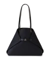 Akris Ai Medium Techno Fabric Shoulder Bag In Black