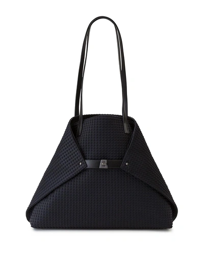 Akris Ai Medium Techno Fabric Shoulder Bag In Black