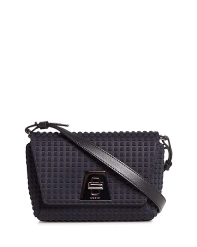 Akris Anouk Little Day Techno Fabric Crossbody Bag In Black