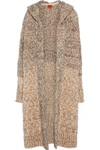 MISSONI WOMAN MARLED CROCHET-KNIT HOODED CARDIGAN SAND,US 7668287965631920