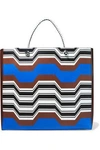 MISSONI PRINTED LEATHER TOTE,3074457345619562026