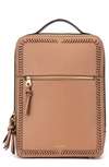 Calpak Kaya Faux Leather Laptop Backpack In Caramel