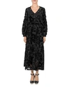 THE KOOPLES BLACK MAGIC FLOCKED VELVET DRESS,FROB17135K