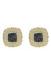 LAGOS DIAMOND LUX BLACK DIAMOND SQUARE STUD EARRINGS,01-81613-BD