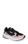Adidas Originals Women's Originals Falcon Suede Casual Shoes In Black Size 10.0 By Adidas In Black/ Black/ Light Pink