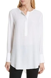 EQUIPMENT WINDSOR HALF PLACKET SILK BLOUSE,18-4-Q23-TP01950