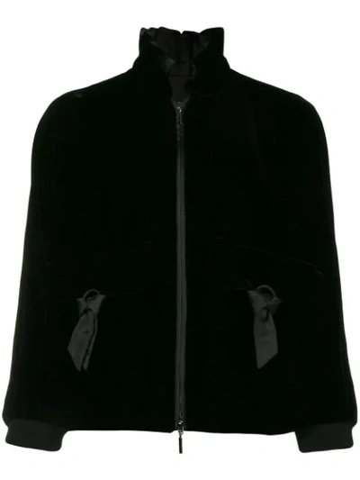 Emporio Armani Ribbon Detail Jacket - 黑色 In Black