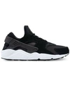 Nike Men's Air Huarache Run Running Sneakers From Finish Line In Black/black/white