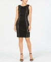 CALVIN KLEIN EMBELLISHED SHEATH DRESS