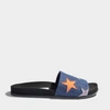 STELLA MCCARTNEY Mule Shoes with Stars in Navy, Peach and Lilac Cotton