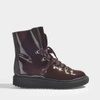 KENZO KENZO | Alaska Boots in Burgundy Patent Leather and Shearling