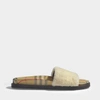 BURBERRY BURBERRY | Kencot Slides in Beige Shearling