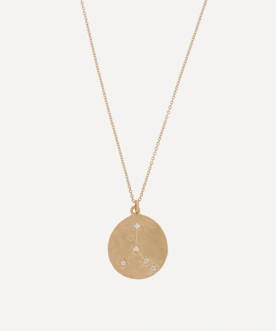 Brooke Gregson Gold Cancer Astrology Diamond Necklace