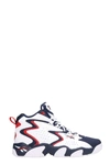 REEBOK MOBLUS WHITE/BLUE RED LEATHER AND SUEDE SNEAKERS,10738810