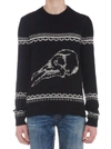 SAINT LAURENT Saint Laurent Animal Skull Knitted Sweater