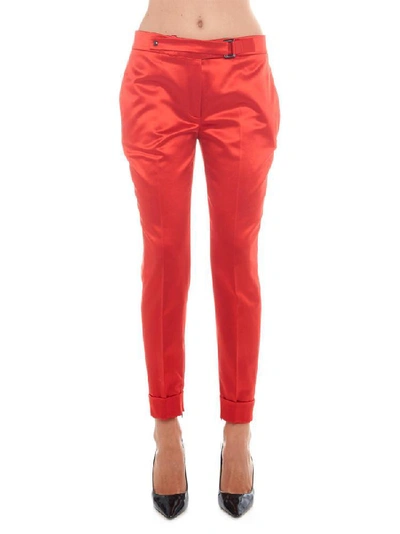 Tom Ford Cropped Trousers In Red