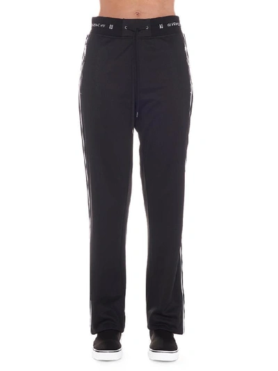Givenchy Logo Waistband Relaxed Trousers In Black