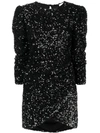 AINEA SEQUINNED RUCHED DRESS