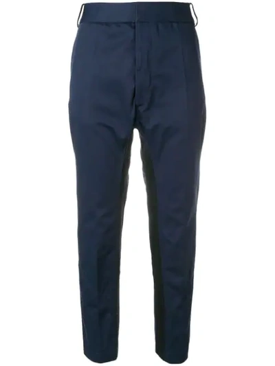 Haider Ackermann Silene Cropped Tapered Trousers In Blue